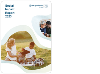 The cover of Relationships Australia Victoria's Social Impact Report 2023